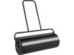Succebuy Rullo Da Prato Da 17 Galloni, Rullo Da Giardino Riempito Di Sabbia/Acqua, Rullo Da Prato In Acciaio Con Spina Girevole E Impugnatura Ergonomica A U Per Prato, Giardino, Fattoria, Parco, Nero