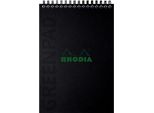 Rhodia 119929C Rhodia Greenpad Blocco Note A Spirale, Din A5+, Foderato, Nero