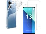 Custodia Antiurto Per Xiaomi Redmi Note 13 4G E 2 Protezioni In Vetro Temperato Per Lo Schermo Phonillico