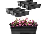 Kadax Vaso Da Balcone, Vaso Da Fiori, Grande, 60 Cm, Fiori, Confezione Da 6, Supporto Per Fiori