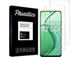 Vetro Temperato Per Realme 12 5G [2 Pezzi] Pellicola Protettiva Dello Schermo Antigraffio Vetro Resistente Phonillico®