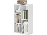 Fortuna Lai Libreria, Scaffale Con Ripiani, Scaffale Portaoggetti, Scaffale Da Cucina Per Soggiorno, Camera Da Letto, Bianco