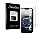 Vetro Temperato Per Iphone 16E [4 Pezzi] Pellicola Protettiva Dello Schermo Antigraffio Resistente Al Vetro Phonillico®