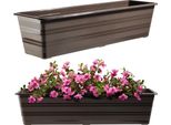 Kadax Vaso Da Balcone Vaso Da Fiori Grande 60 Cm Pacchetto Fiori 4 Pezzi Supporto Per Fiori