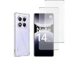 Custodia Antiurto Per Xiaomi Redmi Note 14 Pro 4G E 2 Protezioni Per Lo Schermo In Vetro Temperato Phonillico