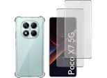 Custodia Antiurto Per Xiaomi Poco X7 5G E 2 Protezioni Per Lo Schermo In Vetro Temperato Phonillico