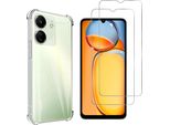 Custodia Antiurto Per Xiaomi Redmi 13C Con 2 Protezioni In Vetro Temperato Phonillico®