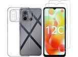 Custodia Per Xiaomi Redmi 12C Con 2 Protezioni In Vetro Temperato Phonillico®