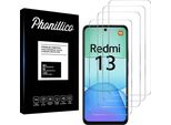 Vetro Temperato Per Xiaomi Redmi 13 [4 Pezzi] Pellicola Protettiva Dello Schermo Antigraffio Resistente Al Vetro Phonillico®