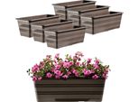 Kadax Vaso Da Balcone, Vaso Da Fiori, Grande, 40 Cm, Fiori, Confezione Da 6, Supporto Per Fiori
