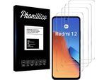 Vetro Temperato Per Xiaomi Redmi 12 4G [4 Pezzi] Pellicola Protettiva Antigraffio Resistente Phonillico®
