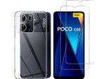 Custodia Per Xiaomi Poco C65 Con 2 Protezioni In Vetro Temperato Phonillico®