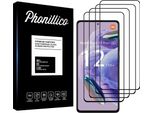 Vetro Temperato Per Xiaomi Redmi Note 12 Pro Plus 5G / Redmi Note 12 Pro+ 5G [4 Pezzi] Pellicola Protettiva Dello Schermo Con Bordo Nero Pellicola Antigraffio Resistente Phonillico®