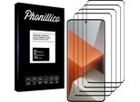 Vetro Temperato Per Xiaomi Redmi Note 13 Pro Plus 5G / Redmi Note 13 Pro+ 5G [4 Pezzi] Pellicola Protettiva Dello Schermo Con Bordo Nero Pellicola Antigraffio Resistente Phonillico®