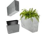 Kadax Vaso Da Fiori Portafiori Alto + Inserto 19X56Cm Grigio Cemento
