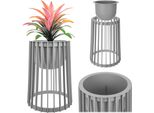 Portafiori Bifacciale Kadax 40 Cm Platino + Inserto