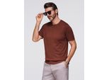 T-Shirt Ombre Da Uomo In Maglia Con Polsini A Coste Bordeaux Xl