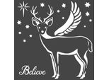 Stamperia Stencil A Tecnica Mista Stencil - Stamperia - Cervo Alato Di Natale