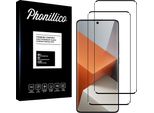 Vetro Temperato Per Xiaomi Redmi Note 13 Pro Plus 5G / Redmi Note 13 Pro+ 5G [2 Pezzi] Pellicola Protettiva Dello Schermo Con Bordo Nero Pellicola Antigraffio Resistente Phonillico®