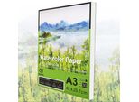 Eseng® Premium Carta Per Acquerello Din A3, 100% Cotone - 30X Fogli - 300GSM - Bianco, Blocco Per Acquerello, Blocco Per Pittura Carta Per Acquerello, Disegno, Pittura