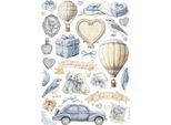 Carta Di Riso Per Decoupage A4 - Stamperia - Elementi Misti Senza Tempo