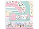 Stamperia Set 22 Fogli 30,5X30,5Cm Monofacciali Carta Per Scrapbooking 190G, Rosa Di Natale