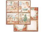 Stamperia 30X30Cm Carta Bifacciale Per Scrapbooking 250G, All Around Christmas 4 Carte