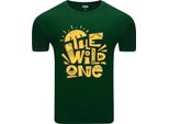T-Shirt Da Uomo Diarbo Con Stampa Amante Della Natura The Wild One Verde Scuro Taglia L