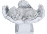 Statua Commemorativa Dell'animale Domestico Ornamento Da Giardino All'aperto Angelo Con Le Mani Di Dio Cane Lapide
