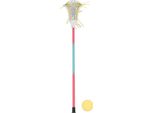 Bastone Da Lacrosse Femminile Con Copertura Terminale Anti-Sfondamento In Alluminio Da 32 Pollici, Set Di Palline Tascabili Bianche Per L'allenamento
