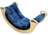 Altalena Montessori In Legno Con Cuscino Per Bambini, Solida, Laccata In Polonia