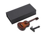 Miniatur -Holzgitarrenmodell Mini Musical Ornamente Craft Home Decor (Brown 14 Cm)