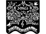 Stamperia Mixed Media Schablone Stencil - Canzoni Musicali E Pianoforte