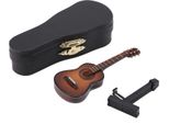 Miniatur -Holzgitarrenmodell Mini Musical Ornamente Craft Home Decor (Brown 10 Cm)