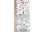 Stamperia Set 10 Fogli 15X30Cm Di Carta Monofacciale Per Scrapbooking 190G, Rosa Di Natale