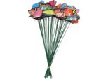 50Pz Paletti Decorazione Farfalla Simulazione Colorata Impermeabile Per Giardino All'aperto All'aperto All'aperto