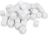 50 Pezzi Dadi Vuoti A Sei Facce Angolo Rotondo Plastica 0,6 Pollici Dadi Per Giochi Da Tavolo Fai Da Te Adesivi Matematica Lezioni Festa Bianco