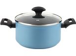 Fagor Maxima Casseruola A Induzione 20 Cm Alluminio Rivestimento Antiaderente Pfoa Free, Coperchio In Vetro Blu