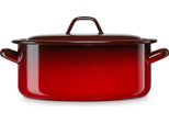 Briebe Ignea Casseruola A Induzione Con Coperchio In Acciaio Smaltato 24 Cm, 4,4L, Rosso Vintage