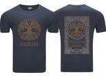 Diarbo T-Shirt Da Uomo Con Stampa Vichinga Yaggdrasil Grigio Scuro Taglia Xxl