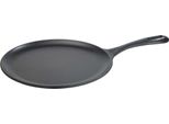 Victoria 34504 Piastra Grill Smaltata In Ghisa Comal Pizza Pan 26Cm Induzione, Fire Grill Nero