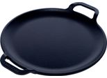 Victoria 31800 Griglia In Ghisa Per Pizza, Padella 25Cm Con Manici, Induzione, Fuoco, Forno Nero