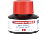 Edding Mtk 25 Pennarello Permanente Refill Inchiostro Rosso 25 Ml