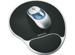 Esselte-Leitz Dataline Premium Gel Mouse Pad - Tappetino Per Mouse Con Cuscinetto Per Il Polso - Nero, Argento (67038)