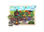 Bigjigs Toys Puzzle Di Legno Del Treno 24 Pezzi