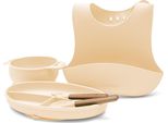 Set Da Pranzo In Silicone New Baby Beige