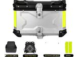 Portapacchi Posteriore Per Moto, Alluminio Impermeabile, Opzioni 45L/55L/65L, 65L X Argento