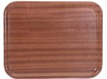 Vassoio Da Mensa, Antiscivolo, In Legno Pressato Da 3 Mm Rivestito In Melamina, Color Mogano, Resistente Agli Acidi