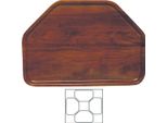 Vassoio Trapezoidale In Legno Stampato Da 3 Mm Rivestito In Melamina, Decoro In Noce, Lavabile In Lavastoviglie, Resistente Agli Urti E Alla Rottura, Resistente Alle Temperature Da -10°C A +100°C, Resistente Agli Acidi, Agli Alcali E Ai Raggi Uv