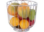 Cestino Per Frutta, Rotondo, A Maglie Larghe, In Acciaio Inox 18/10, Finitura Lucida, Qualità Per Impieghi Gravosi